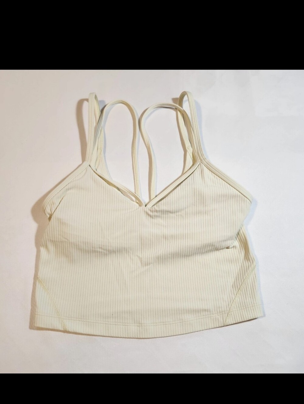 Lululemon Align Strappy Ribbed Cropped Tank Built-In Bra Sz 4